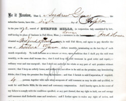 Tenement lease agreement between Durfee Mills, Fall River, Massachusetts, and Andrew Guy, September 6, 1870. Tenement Lease Book, Durfee Mills, “31st August 1868 to 23rd August 1871 inclusive.”
