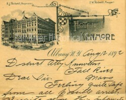 Letter (HK012), Philip Gordon Reed to District Attorney Hosea M. Knowlton, August 12, 1892. Wove paper, unidentified manufacturer. This “confession” was authored by an individual claiming to be the illegitimate son of Andrew J. Borden.