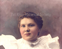 Mrs. Per Ture Eugen Thelen, née Amanda Persson, circa 1905. Hand tinted photograph, R. A. McWhirr’s Studio, Fall River, Massachusetts.