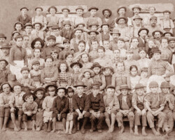 Workers at the Globe Yarn Mills, Fall River, Massachusetts, circa 1882. Albumen print, American, unidentified photographer.