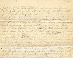 Holograph notes (JF001), Assistant City Marshall John Fleet, Fall River, Massachusetts, August 4, 1892. Wove paper; John Carter & Company, Boston, Massachusetts.